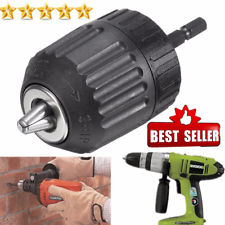 0.8-10mm Mandrin Perceuse Foret Adapteur Sans Clé  3/8'' 24UNF 1/4'' Tige Hex 