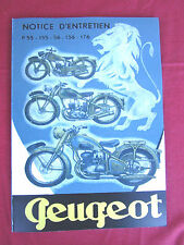 PEUGEOT 125 cc 150 cc  Type P 55,155,56,156,176 & 55 TN   Manuel d'entretien  