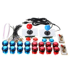 2Pcs DIY LED Arcade Mame DIY Kit Set Parts Push Buttons + Joysticks + 2 Encodeur