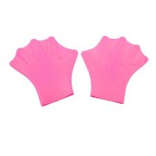 2X(SODIAL(R) Hot Rose Silicone Accessoires de Formation de Natation Gants pa J1)