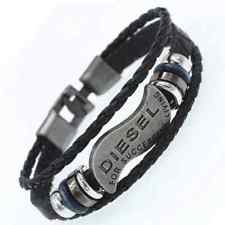 BRACCIALE UOMO DIESEL IN CUOIO METALLO BRACCIALETTO RAGAZZO REGALO FASHION