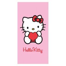 Serviette de plage Drap de bain Hello Kitty rose 75x150 cm beach towel coton