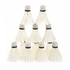 2X(Regail 12Pcs Formation Blanc Plume de sarcelle Volants de badminton pour  H7)
