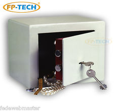 CASSAFORTE A MURO DA INCASSO IN ACCIAIO VERNICIATO CON CHIAVE HOTEL 23x17x17 CM