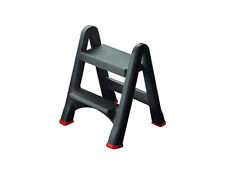 Zusammenklappbarer Tritt Leiter Klappleiter Klapptritt 2-Stufen Fußkappen Curver