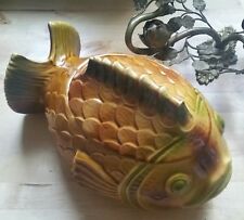 Soupière Poisson céramique - Sarreguemines - Vintage