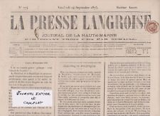 N°51:2 Cts ROUGE-BRUN-Type CERES- OBLIT. CACHET à DATE SEUL /JOURNAL de LANGRES.