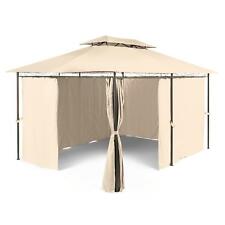 Tente pavillon de jardin Blumfeldt Grandezza gazebo 3x4m acier polyester - beige