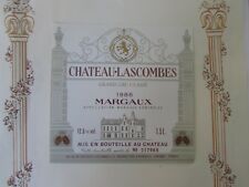 & RARE ETIQUETTE MARGAUX GRAND CRU CLASSE CHATEAU LASCOMBES 1986 1, 5 L