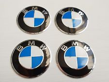 4X logo autocollant BMW 56mm Centre roue Embleme badge jante E90 E60 E81 M3 57mm