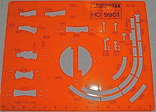 Gleisplanschabl​one Fleischmann HO 9901 Massstab 1:10    µ