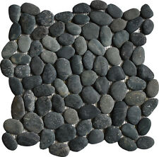 Sample Black  Pebble Mosaic wall floor tiles perfect for wet rooms & showers