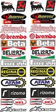 kit 28 adesivi Aufkleber STICKER sponsor tecnici moto aprilia akrapovic cod93