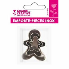 3 mini-emporte-pièces  inox bonhommes pain d'épices