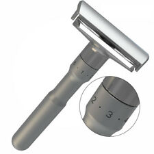 Mens Adjustable Double Edge Manual Shaving Safety Razor Shaver Blades Zinc FR GO