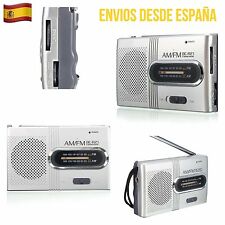 Radio AM/FM Compacta Altavoz Integrado Fácil Uso Portátil Tamaño Pocket AUX