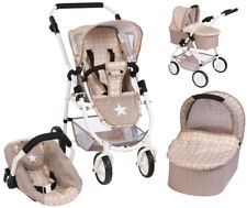 Bayer Chic Puppenwagen Emotion All In 3in1 Sternchen Beige Puppenkinderwagen NEU