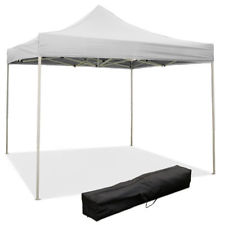 Gazebo richiudibile 3x3 m pieghevole telo bianco in pvc 100% impermeabile 9006