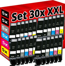 30 XL DRUCKER PATRONEN mit CHIP für CANON PIXMA MG6350 MG7150 MG7550 IP8750 grau