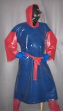 kurzes Kapuzen Kleid,Latexkleid,Gummikleid,Gummimantel,Regenumhang, -L-