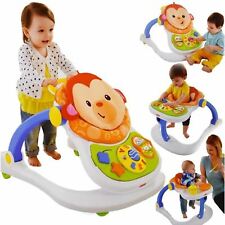 Fisher Price 4 In 1 Baby Monkey Entertainer Activity Toy Play Walker Feeder Seat