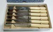 Série de 6 COUTEAUX À DESSERT Anciens JOHN WATTS avec Coffret