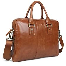Sling Sac à bandoulière en cuir pour homme Porte-documents 14 pouces mallette