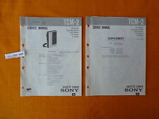 SERVICE MANUAL SONY TCM 2 english Reparatur Anleitung Schaltplan