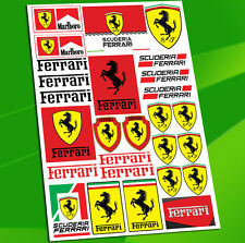 Planche 27 Autocollants Auto Moto Voiture Stickers Ferrari Scuderia Racing D 1