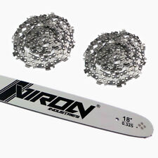 2x Sägekette + 1x Führungsschiene 18" für Motorsäge Kettensäge Kettensägen Kette