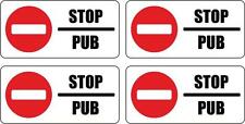 Set 4x autocollant sticker boite aux a lettre pas de pub stop interdit anti