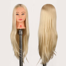 77cm Professionnel Tête À Coiffer Naturel Cheveux Fibre Long Coiffure Mannequin