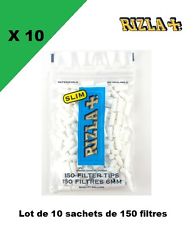 Rizla + lot de 10 sachets de 150 Filtres Rizla SLIM 6 MM