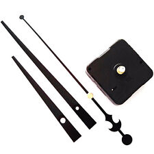 Meccanismo movimento ingranaggio OROLOGIO parete quarzo+3 lancette NERE lunghe