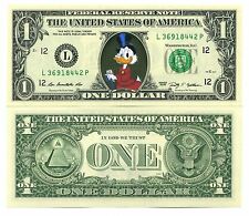 PICSOU - VRAI BILLET 1 DOLLAR US ! COLLECTION WALT DISNEY oncle Dagobert Duck #2