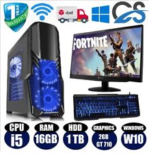 ULTRA FAST Gaming PC Bundle Intel Core i5 2300 16GB 1TB Windows 10 2GB GT710