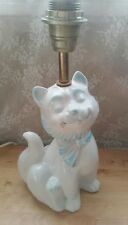 Adorable pied de lampe vintage Chat en céramique