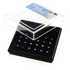 24Pcs Percing Nez Pneu Diamant Chic Coloré Nose Ring Mode Fashion 7x1MM Cadeau 