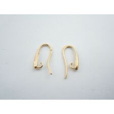 1 paio monachelle piccola lacrima in argento 925 placcato oro giallo 18x10 mm