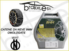 CATENE DA NEVE OMOLOGATE per auto 9mm PNEUMATICI 225/45 R17 GRUPPO 95 BRAKELESS 
