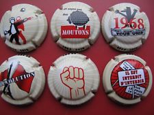 Série de 6 nouv. capsules champagne générique 50 ans Mai 1968