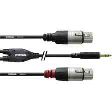 Cordial CFY 0,9 WFF FAIRLINE Y-Adapterkabel Klinke 3,5mm stereo/2x XLR Female