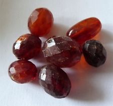 ANTIQUE AMBER BALTIC BERNSTEIN BEADS LOT DE PERLES ANCIENNES EN AMBRE BALTIQUE