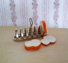 1:12 - Puppenhaus Miniatur Toastständer mit 3 Toast Neu