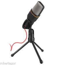 MICROFONO A CONDENSATORE PER REGISTRAZIONE VOCALE CONFERENZE CHAT NOTEBOOK PC