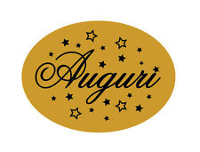 240 Etichette adesive bollini dorate AUGURI di natale, feste, occasioni 22X16MM 