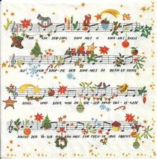 Lot de 2 Serviettes en papier Chansons de Noël Decoupage Collage Decopatch