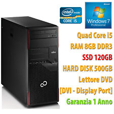 PC COMPUTER DESKTOP RICONDIZIONATO P710 QUAD CORE i5 RAM 8GB SSD 120GB HDD 500GB