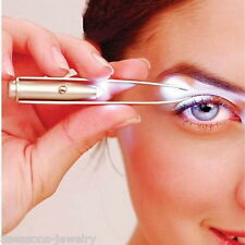 LED Eyelash Eyebrow Hair Removal Tweezer Remover Tool With Light Pinces à épiler