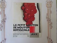 & RARE ETIQUETTE CHATEAU LE PETIT MOUTON 2000 SECOND DE MOUTON ROTHSCHILD